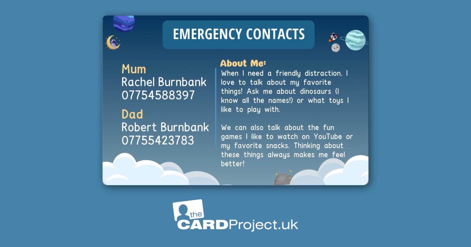 My OCD Card for Kids (REAR)